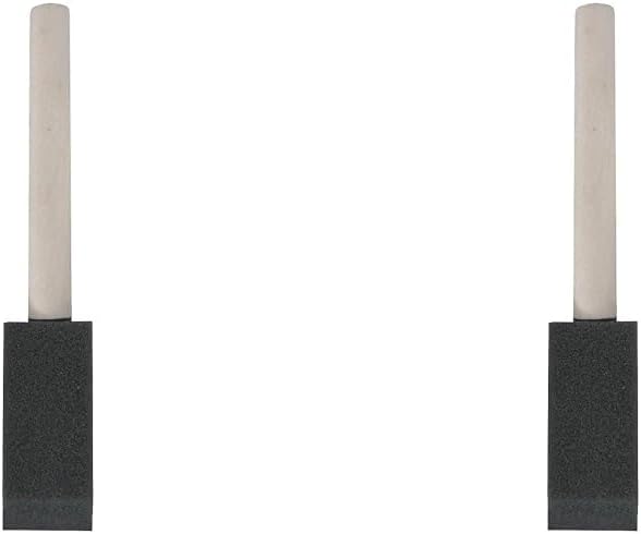 Linzer 1" Foam Paint Brush, Lightweight, Clear Varnish Wooden Handle, for All Paints, Varnishes & Stains, Recommended for Latex & Oil Based Paints (Pack of 2)